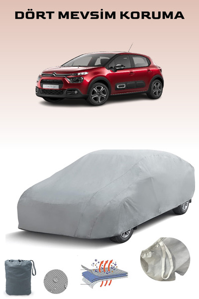 Breen غطاء سيارة رمادي لسيتروين C3 موديلات 2016 - 2021، غطاء سيارة، خيمة سيارة
