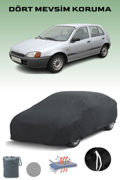 Breen Black Toyota Starlet V Car Tarpaulin, Auto Cover, Car Tent