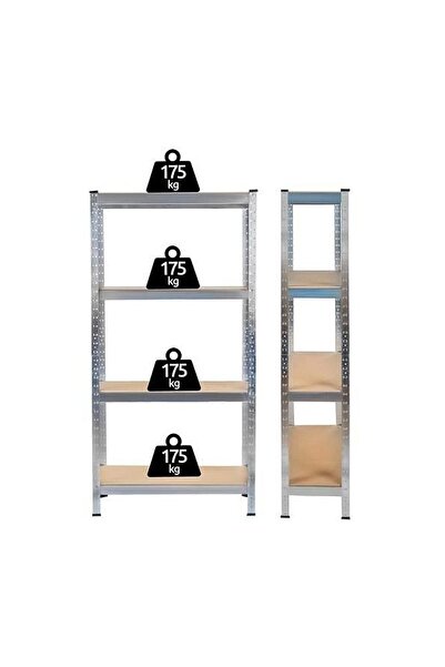 PROCART Metal storage shelf, 4-tier structure, load per shelf 175 kg, 150x75x30 cm