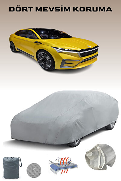 Breen غطاء سيارة سكودا فيجن 4 باللون الرمادي، غطاء سيارة، خيمة سيارة