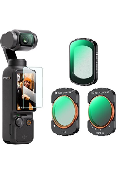 K&F CONCEPT Magnetic Effect & ND & CPL Filter Set Compatible with DJI Osmo Po...