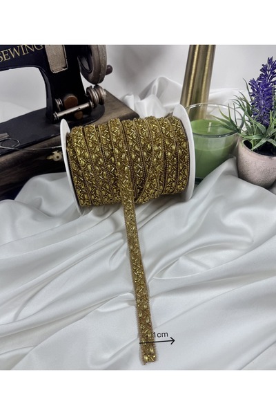 jasmina store gold 1 cm yapışma taş şerit aksesuar
