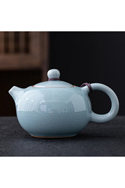 Choice3 A Ge Yao Ceramic Teapot teacup manual Chinese ice crack split teapot can raise Xishi tea pots house.