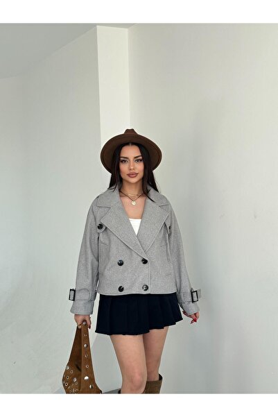 bbeox.com Kısa Kaşe Kruvaze Kaban