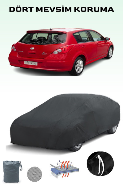 Breen غطاء سيارة نيسان تيدا هاتشباك أسود، غطاء سيارة، خيمة سيارة