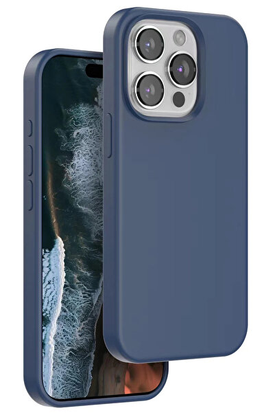 venco غطاء OZLSTOR لهاتف آيفون 14 برو متوافق مع ماج سيف (112609) - أزرق داكن