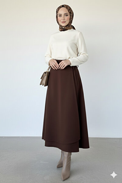 CNG MODA Scuba Fabric Wrap Tie Skirt