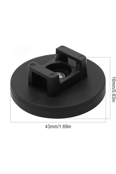 Mıknatıs AVM Ø43mm Kauçuk Pot Mıknatıs M6 - Beyaz Vidalı Kroşe Bağlantılı