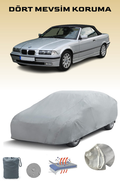 Breen غطاء سيارة رمادي لسيارة بي إم دبليو الفئة الثالثة كابريوليه (E36) 1993 - 1999، غطاء سيارة، خيمة سيارة
