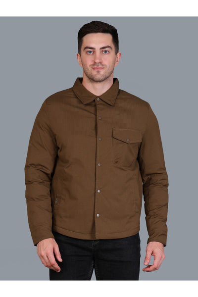 Fort Collins By Styli Men Brown Corduroy Button-Down Jacket