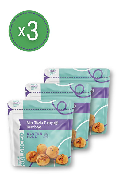 Kind Of Balanced Glütensiz Mini Tuzlu Tereyağlı Kurabiye 50 gr x 3 Adet