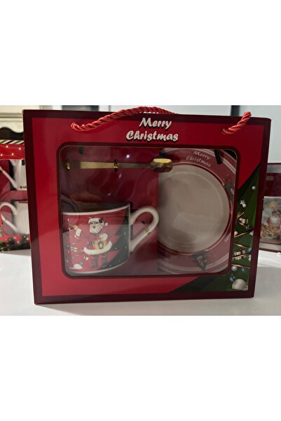 GNR FİNCAN TABAK KAŞIK SETİ YILBAŞI YENİ YIL HEDİYE CHRİSMAST NOEL BABA