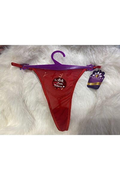 Elit Butik Sexy Written Red Thong