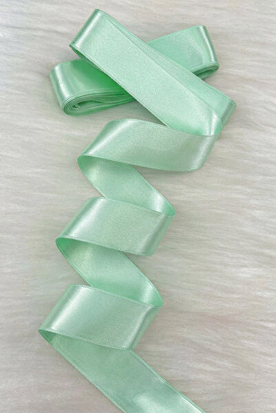 ZEYMERADE 4 cm Mint Green Double-Sided Satin Ribbon 10 Meters, Bohça Dowry Special Occasion Gift Decoration Ribbon