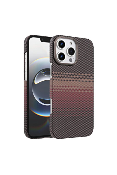 UnDePlus Apple iPhone 16 Pro Max Kılıf Kevlar Desenli Karbon M-Safe Magnetik ...