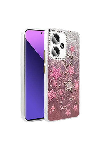 UnDePlus غطاء حماية لهاتف شاومي ريدمي نوت 13 برو بلس، غطاء ملون لامع بنمط منقوش