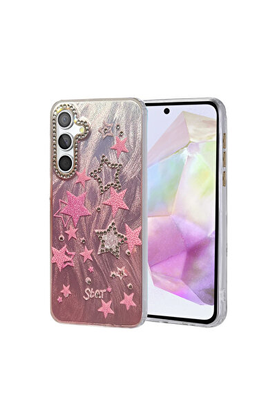 UnDePlus غطاء حماية لهاتف سامسونج جالاكسي A35 5G بنمط منقوش ملون ولامع