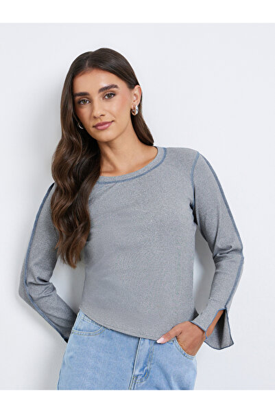 Styli Women Overlock Seam Knit T-Shirt