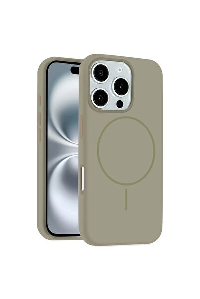UnDePlus Apple iPhone 16 Pro Max Kılıf Lansaman Silikon M-Safe Magnetik Şarj Jully Kapak