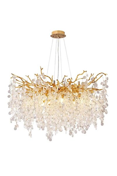 trandafi led Crystal Glass Chandelier L12/800 Gold