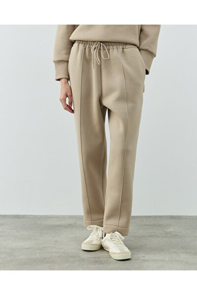 Aybikestil Şardonlu Üç İplik Lastikli Havuç Eşofman Altı Taş