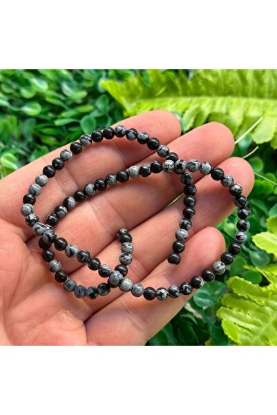 TAŞ UZMANI حجر الأوبسيديان الثلجي الكروي 4 مم