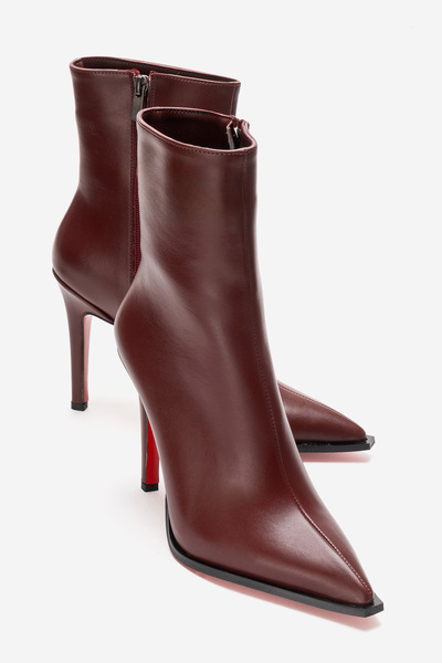 Ayakkabı Ateşi Women's Designer Sole Ankle Length Thin Heeled Boots Yanni Bur...