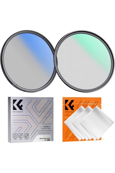 K&F CONCEPT Filter Sets 52 mm Black Mist 1/4, Polarising Filter, Black Promist 1/4, CPL Filter with