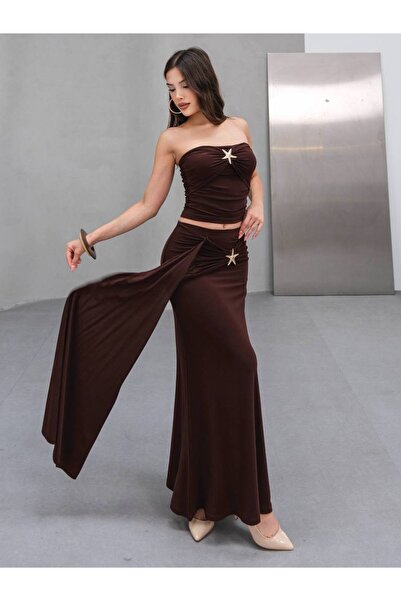 Shelley Star Buckle Detailed Skirt Suit