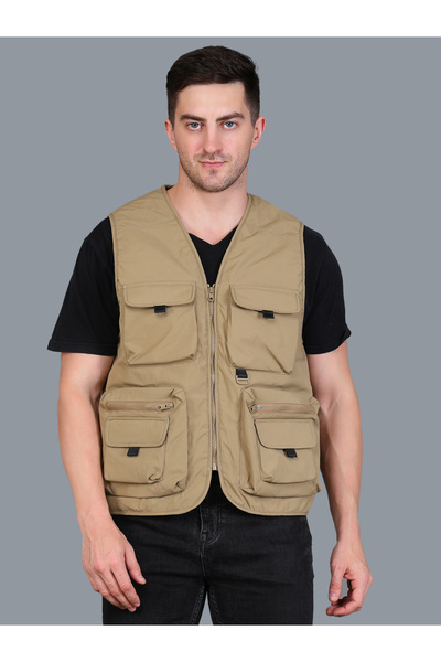 Fort Collins By Styli Men Brown Utility Vest
