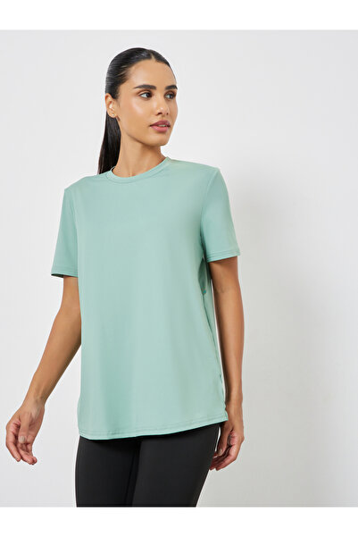 Styli Back Mesh and Seam Detail Top