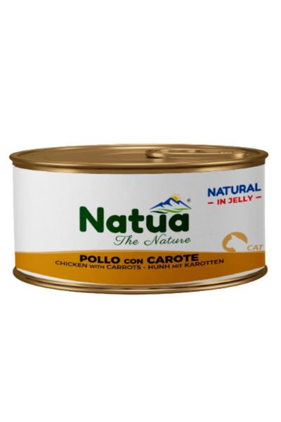 Natua طعام رطب قطط - دجاج مع جزر 85 غرام 7 قطع