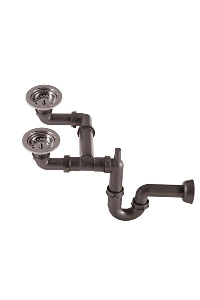 TEKDEKOR YAPI EVYE SİFON TAKIMI 2 GÖZ TAŞMASIZ