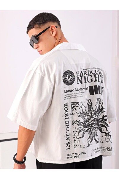The Indian Garage Co By Styli The Indian Garage Co Boxy Fit White Graphic Pritned Shirt
