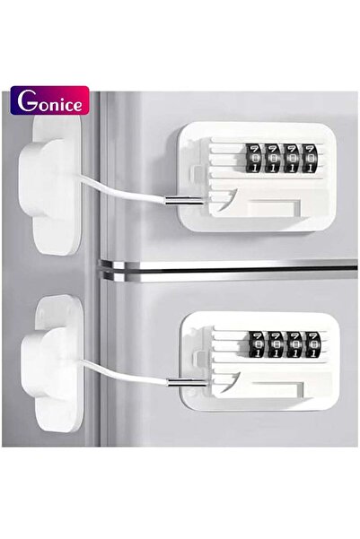 Gonice 2 Pack Refrigerator Fridge Freezer Door Lock with Password
