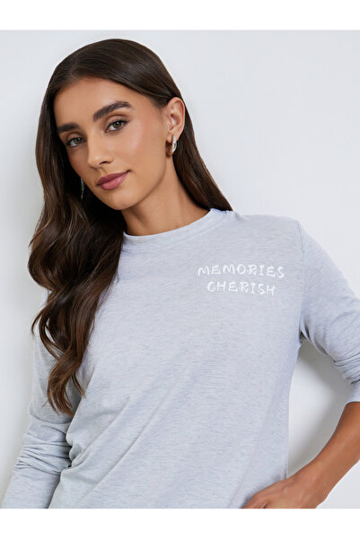 Styli Women Slogan Print Regular Fit T-Shirt