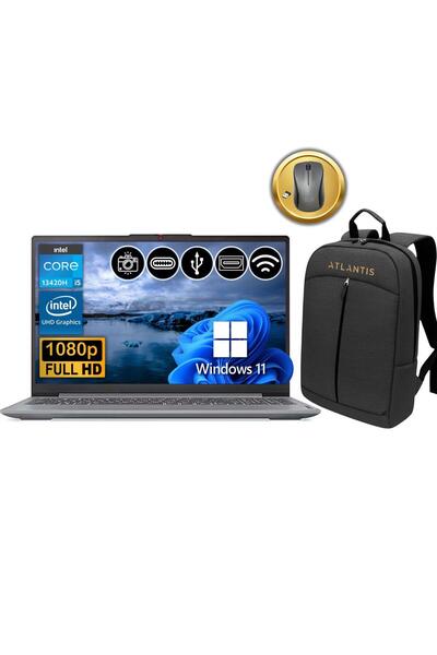 LENOVO IP Slim 3 i5-13420H 8GB 512GB SSD W11Pro 15.6" FHD IPS Notebook 83EM00C7TR ATL14 Çanta &Mouse