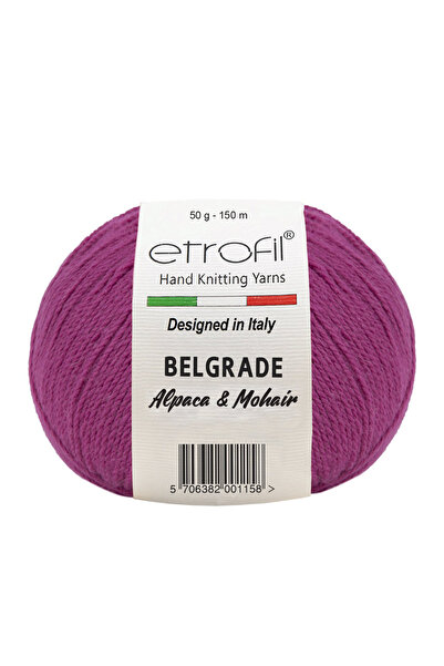Etrofil Belgrade %10 Moher %5 Alpaka %55 Polyamid %30 Viskoz – 50 g 125 m Örg...