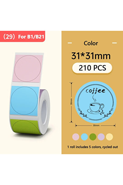 Choice1 Color 3131 NIIMBOT Round Color B21/B203/B3S Label Machine Printing Paper Self-Adhesive Label Waterpr