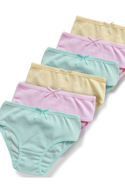 Panfilia 100% Cotton Girls' Panties 6-Pack / Briefs / Underwear
