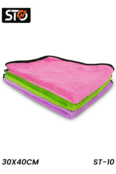 STO مجموعة مناشف تنظيف من الألياف الدقيقة ST-10، مقاس 30×40 سم، عالية الكثافة...