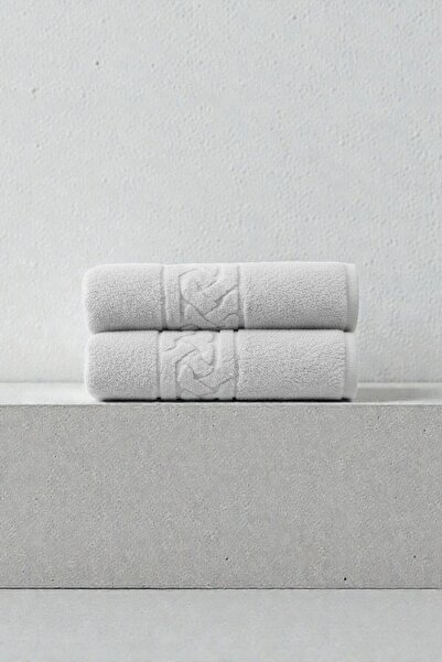 Anılsan 2-Piece Rita Gray Bath Towel - 70X140 Cm, 240Gr, 100% Cotton, Spa and Hotel Towel, Suitable for Daily Use