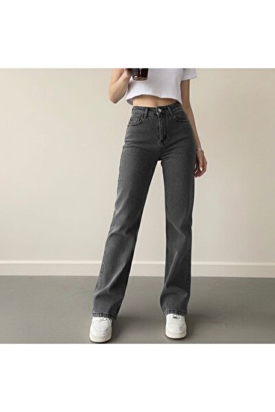 BİENAL BUTİK Jeek Γυναικείο τζιν παντελόνι Power Lycra, καπνιστό, ψηλόμεσο, φ...