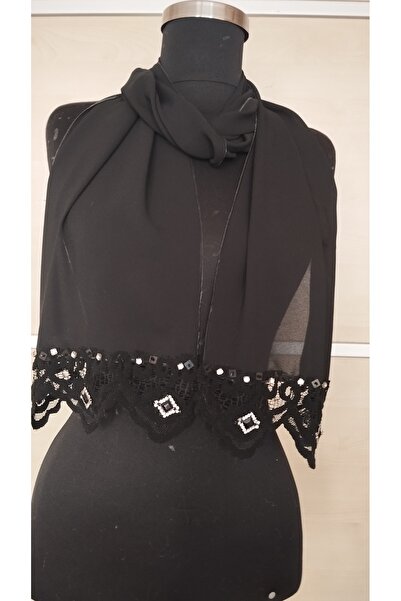 parlakmoda Etol siyah şifon şal