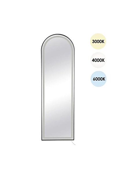 ELITECOMMERCEMARKET Wall Mirror with Aluminum Frame & LED Light