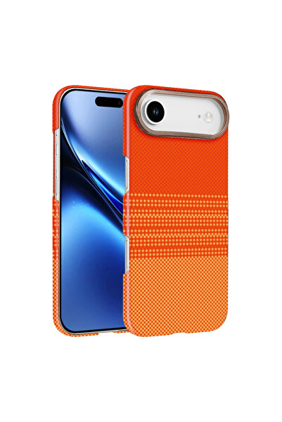 UnDePlus Apple iPhone 17 Air Kılıf Kevlar Desenli Karbon M-Safe Magnetik Şarj...