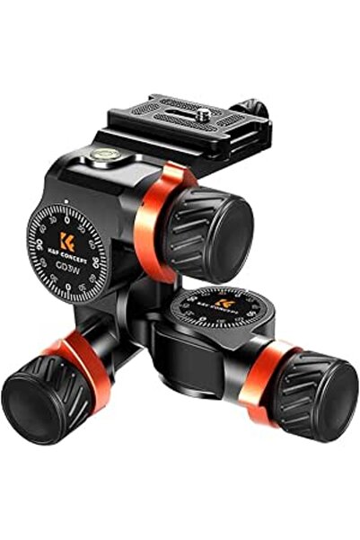 K&F CONCEPT رأس حامل ثلاثي القوائم ثلاثي الاتجاهات