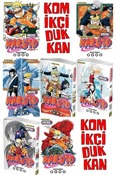Gerekli Şeyler Yayıncılık Naruto 1-3-4-5-6-7-8 manga seti (7 kitap) 1 adet an...