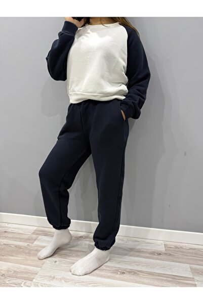Eylül Spor Regular Fit Regular Fit Basic Thick Fleece Tracksuit Set
