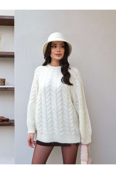 ESRAHELVACI Oversize Glitter Knit Sweater